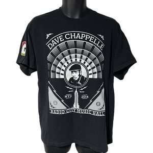 Dave Chappelle NYC 2014 Radio City Music Hall Comedy Tour Tee Shirt Large